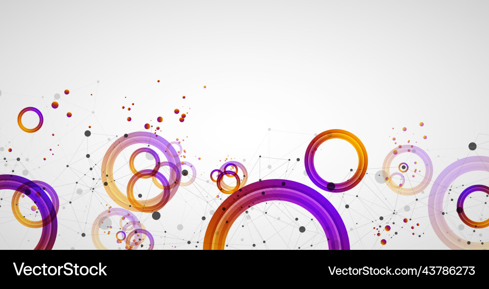 Abstract background with gradient circles vector image