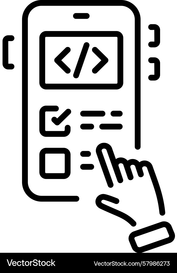 App testing Vector Image