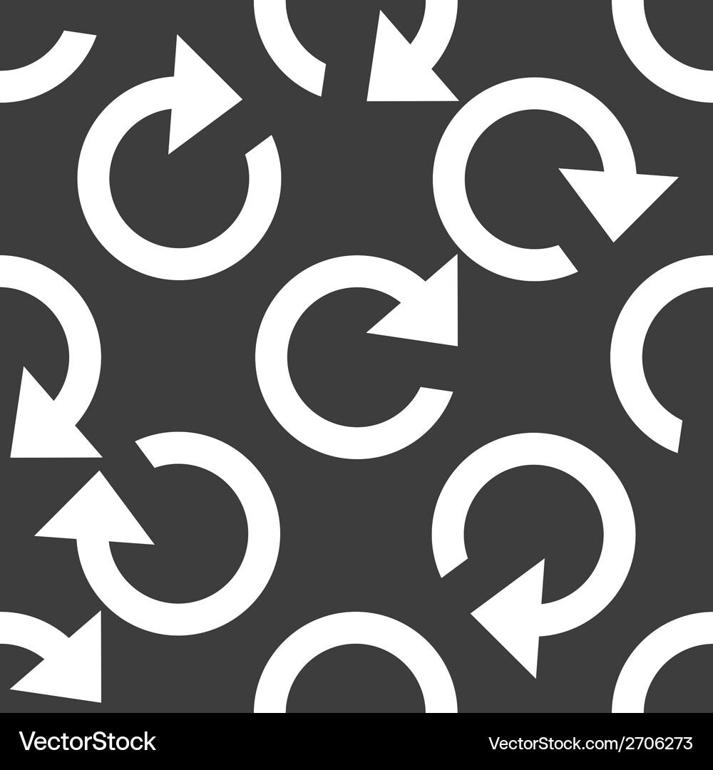 Arrow update web icon flat design seamless pattern Vector Image