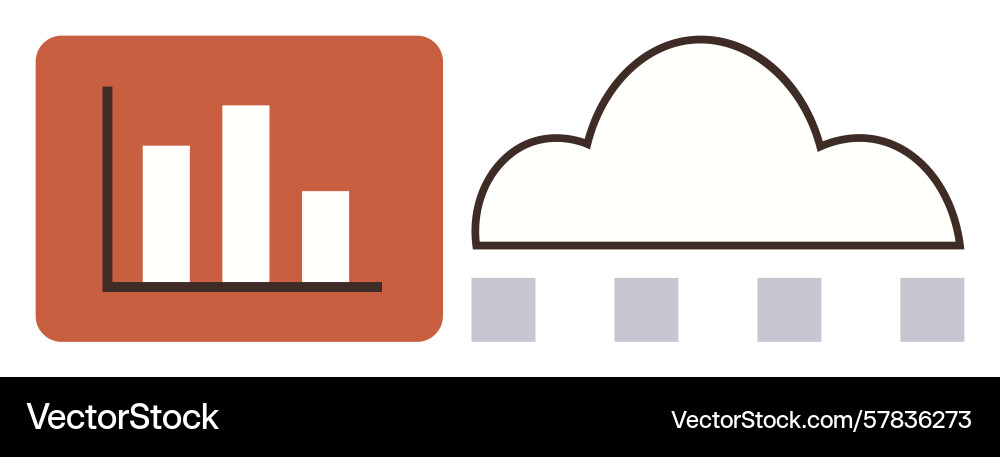 Data analysis and cloud integration concept Data analysis and cloud integration concept vector image