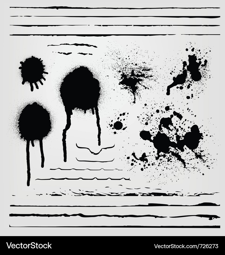 Dripping Lines and Splashes Vector Image