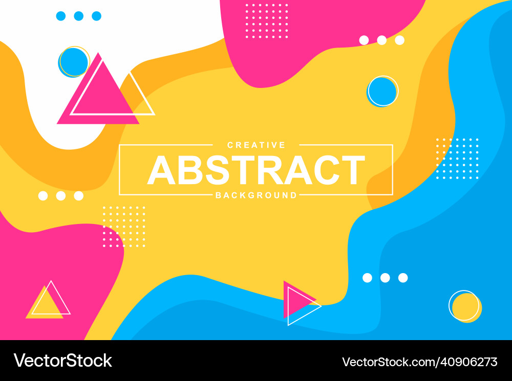 Dynamic Memphis Shapes Background vector image