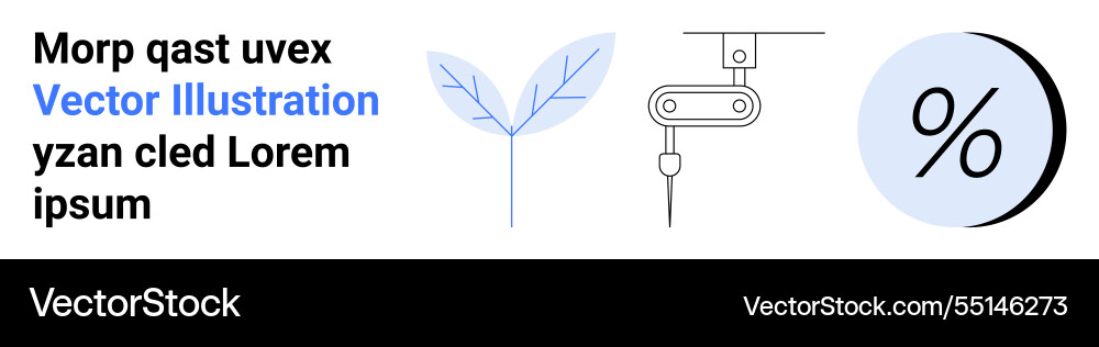 Leaf with text automation machinery Vector Image