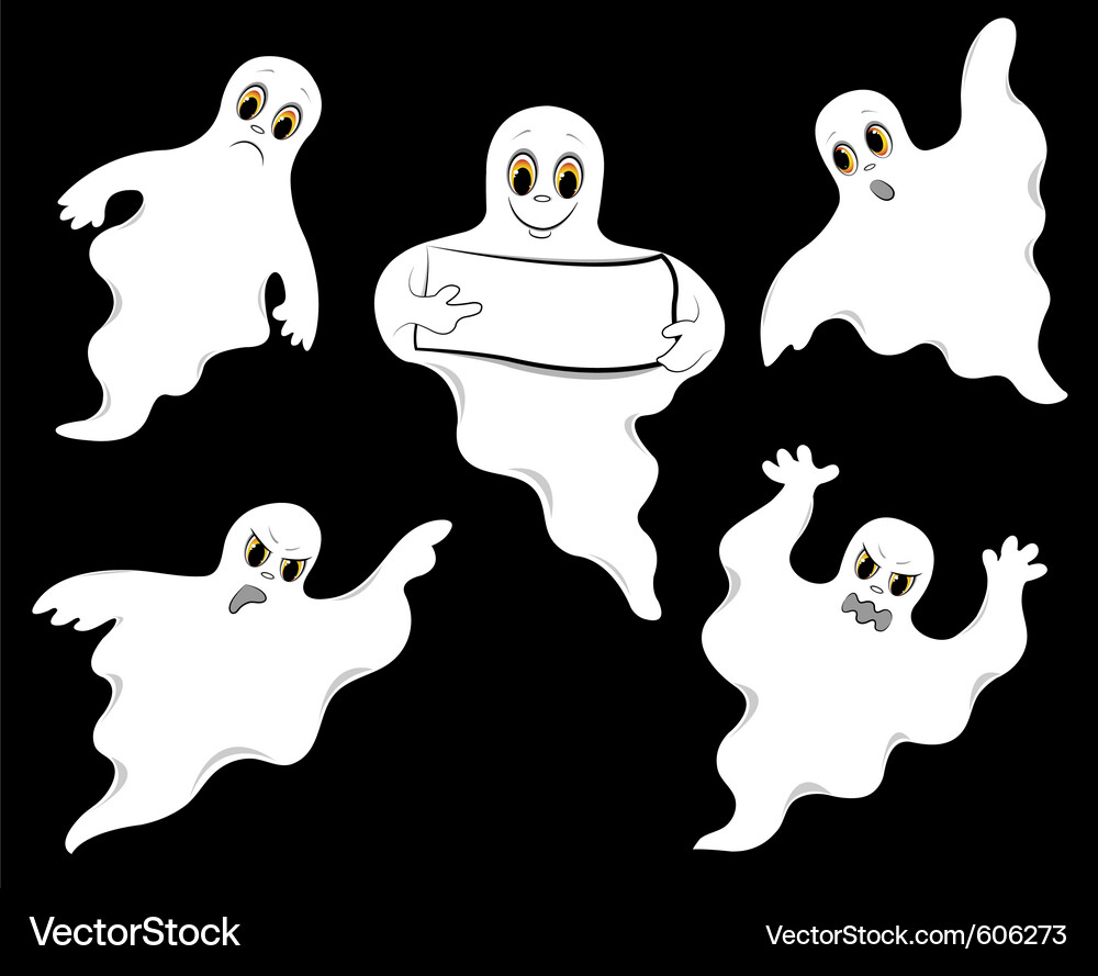 Set of ghosts Vector Image
