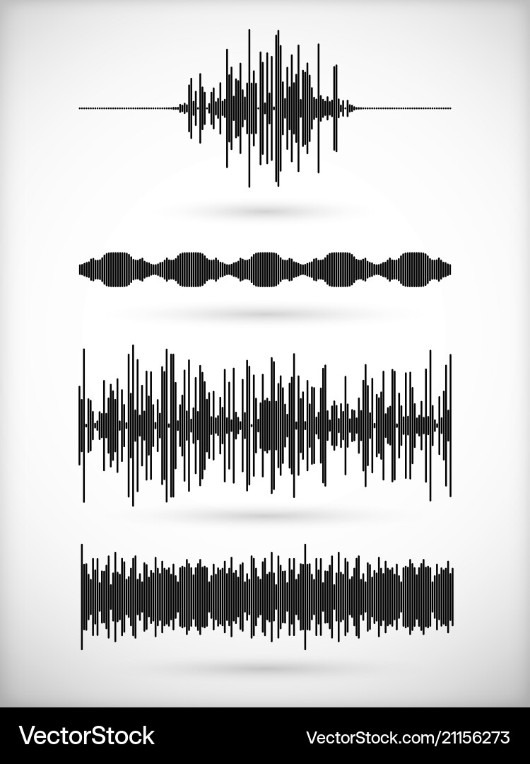 Signal Waveforms & Samples vector image