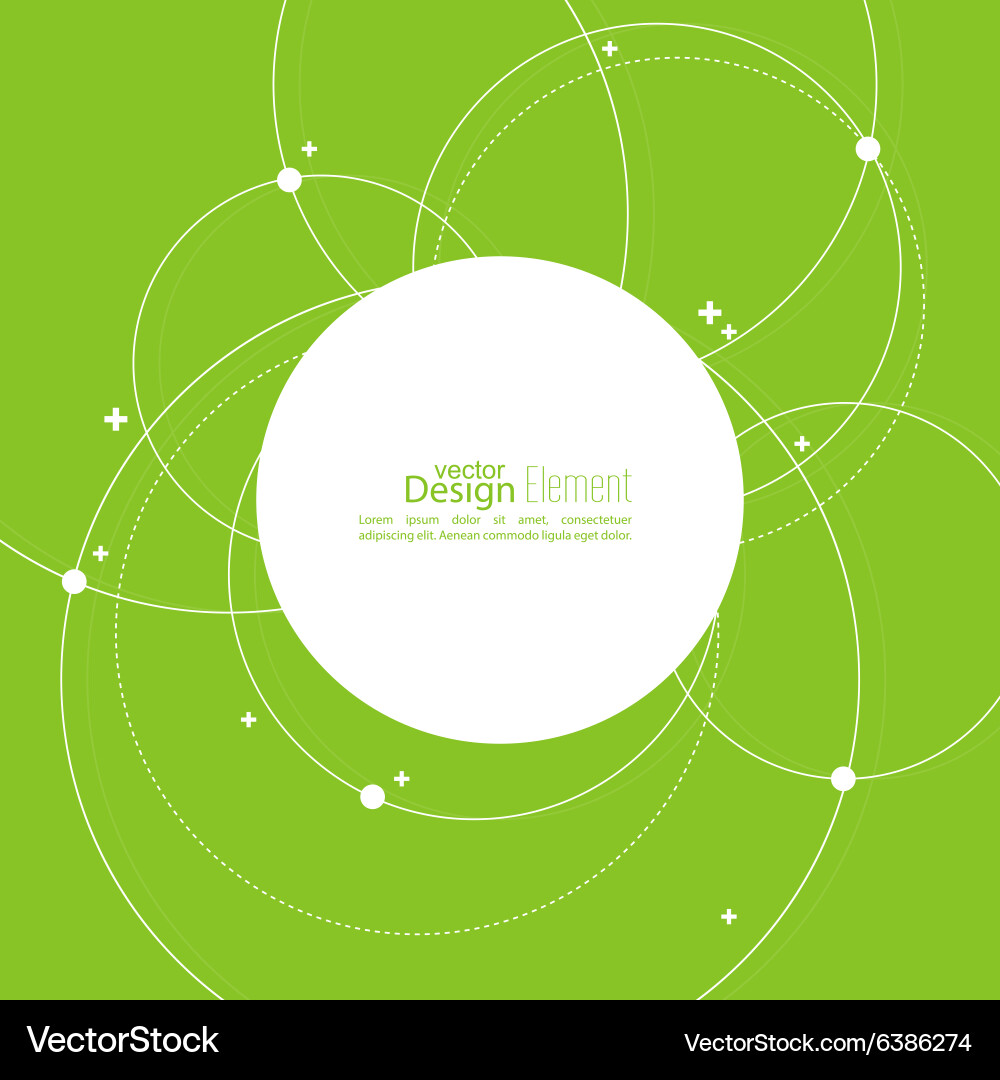 Abstract background with overlapping circles vector image