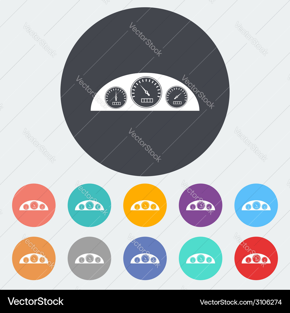 Dashboard Speedometer Icon Vector Image