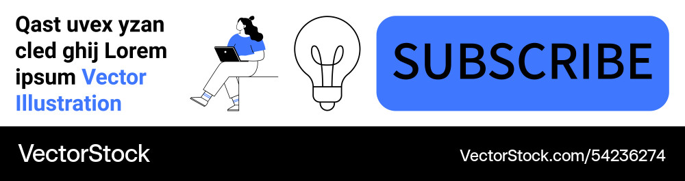 Engaging subscribe button with minimalistic design vector image