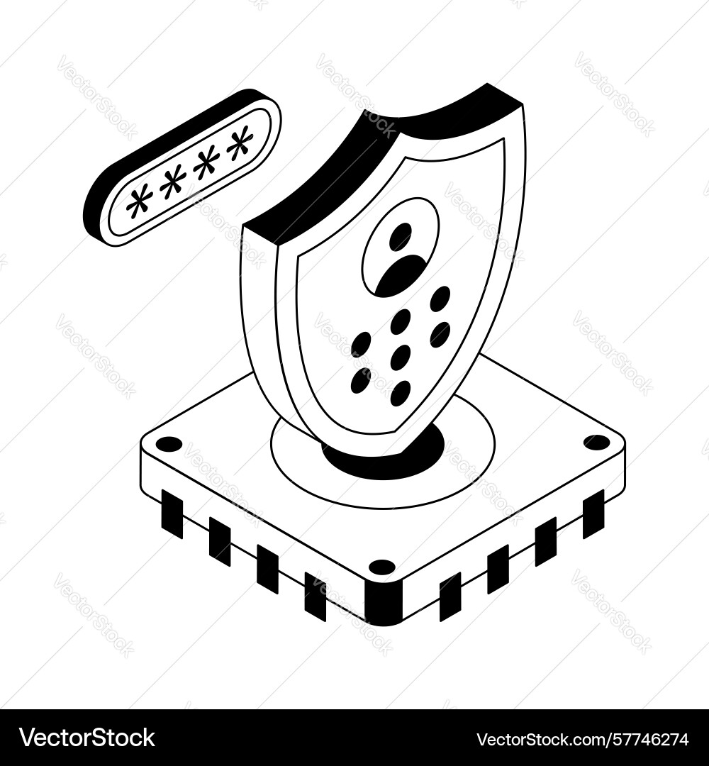 Secure profile Vector Image
