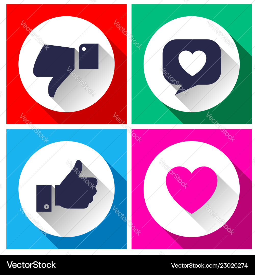 Simple buttons with user feedback social network Simple buttons with user feedback social network vector image