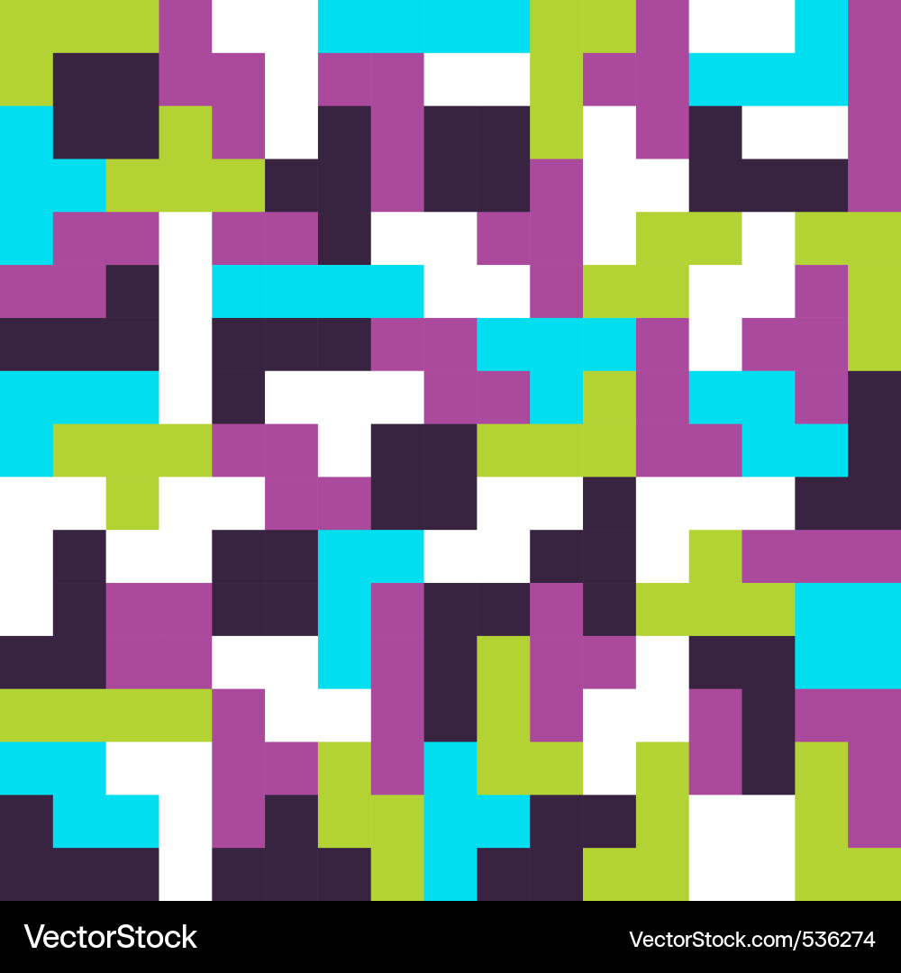 Tetris Blocks Seamless Pattern vector image
