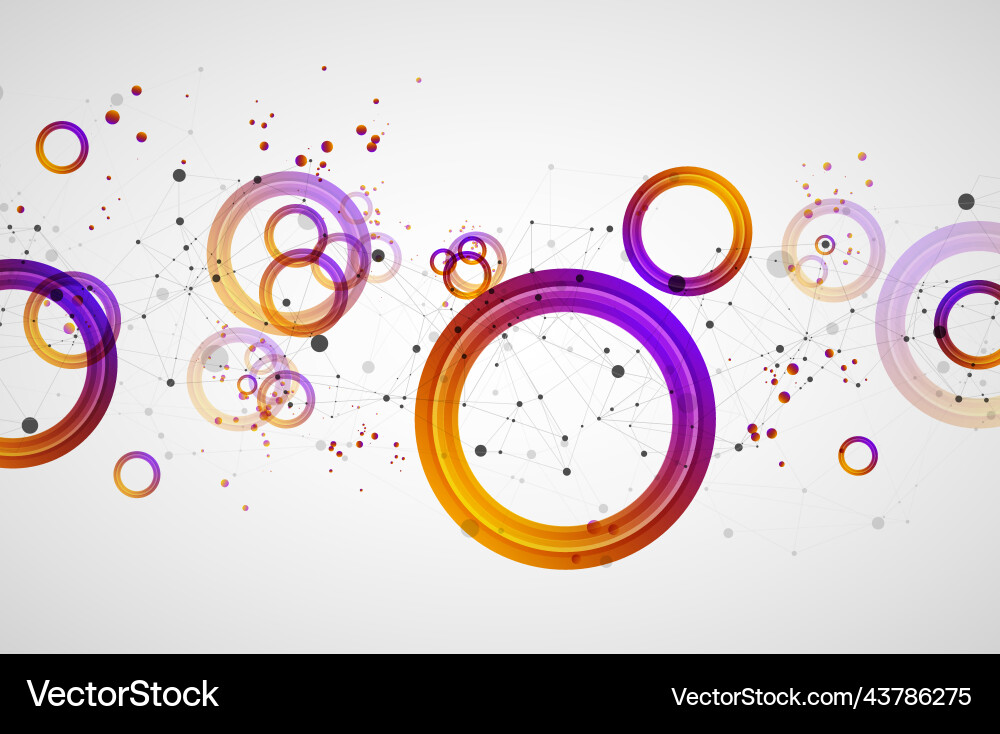 Abstract background with gradient circles vector image
