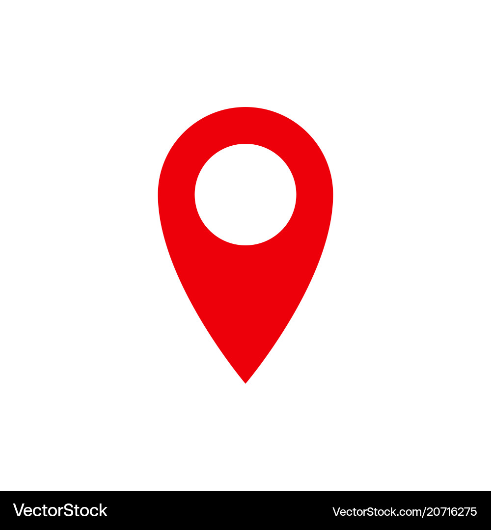Location pin red gps navigation icon Location pin red gps navigation icon vector image