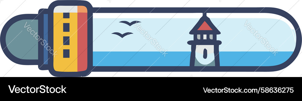 Secure Data Tube with Lighthouse Vector Image