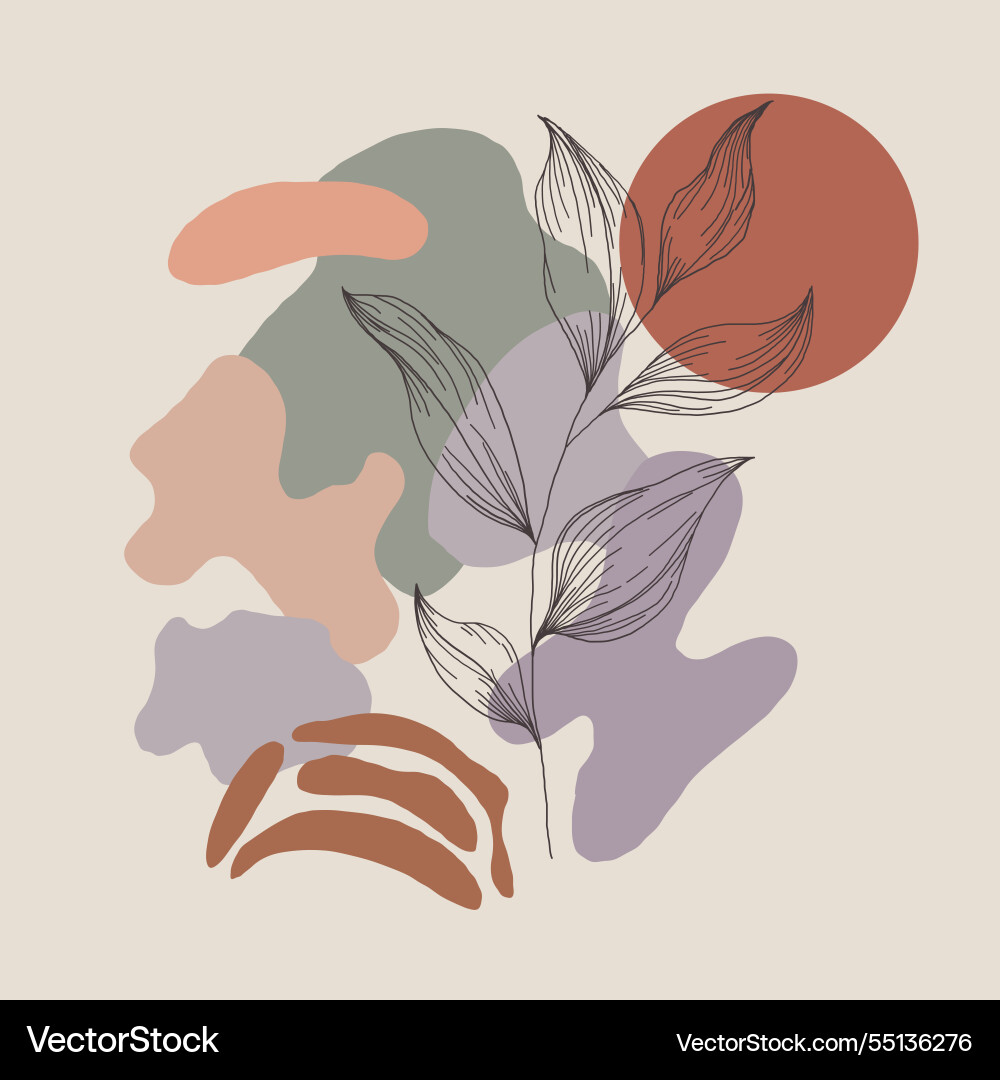 A dynamic composition combining soft green beige A dynamic composition combining soft green beige Vector Image