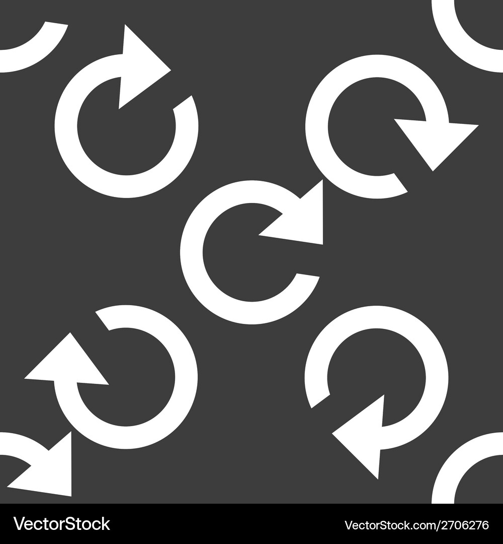 Arrow update web icon flat design seamless pattern Vector Image