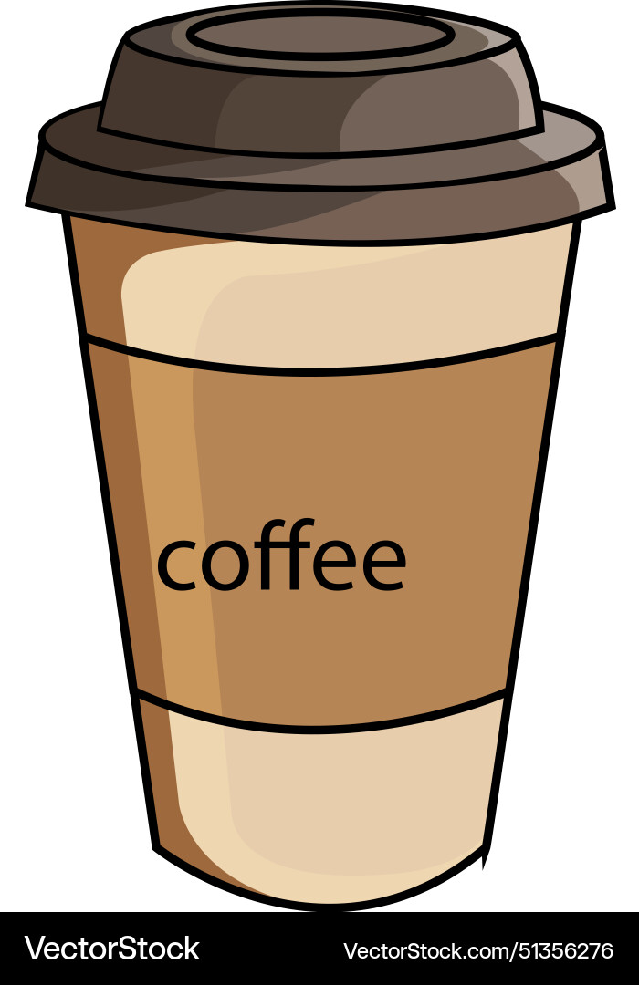 Coffee paper cup Royalty Free Vector Image - VectorStock