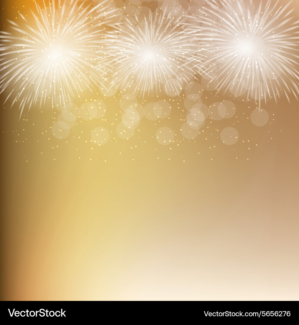 Fireworks Display - Golden Sparkles Vector Image