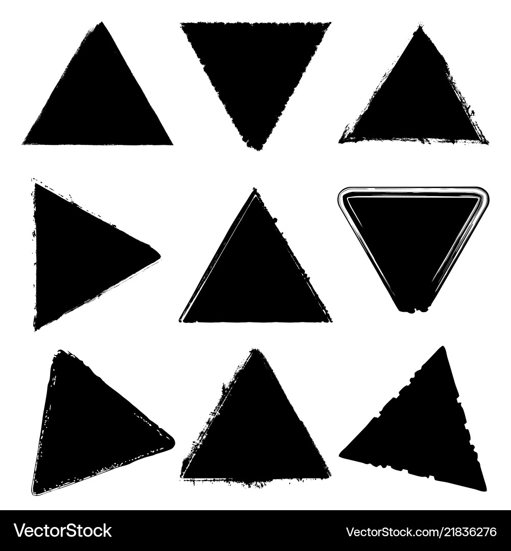 Grunge Triangle Texture Set Vector Image