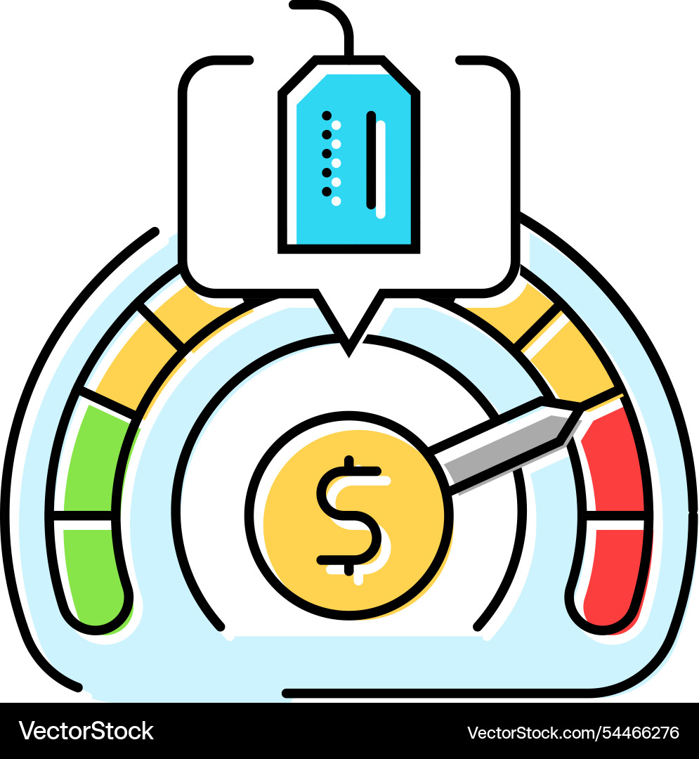 Perception value consumer behavior color icon Vector Image