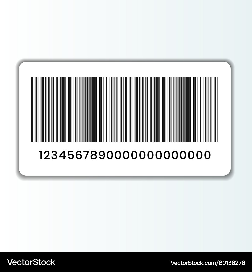 Simple Barcode Icon (60136276) – Royalty-Free Vector | VectorStock, image size:1000x1080