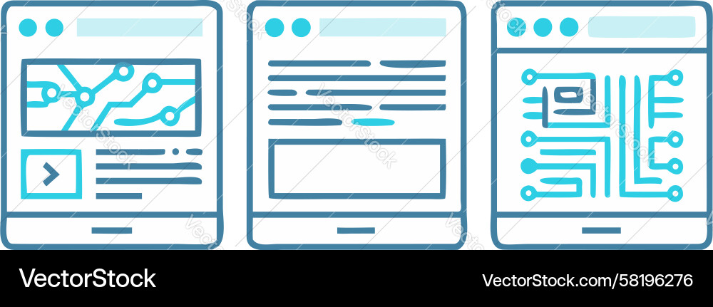 Web UI Data Analytics Interface Vektorbild
