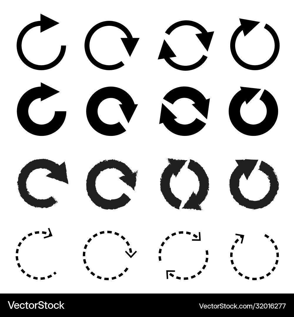 Arrow icons set collections black symbols isolate Arrow icons set collections black symbols isolate vector image