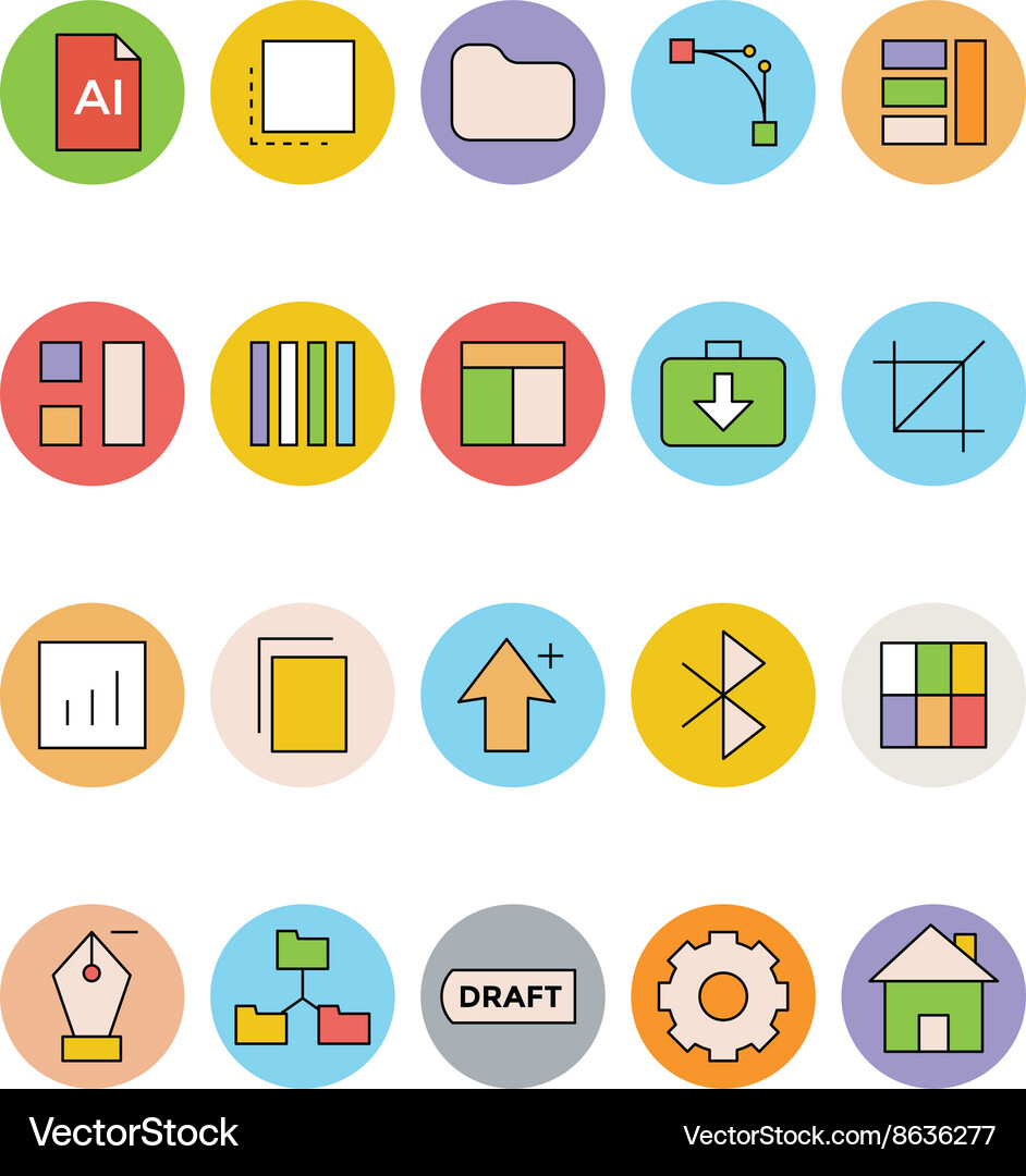 Design and development icons 2 Vector Image