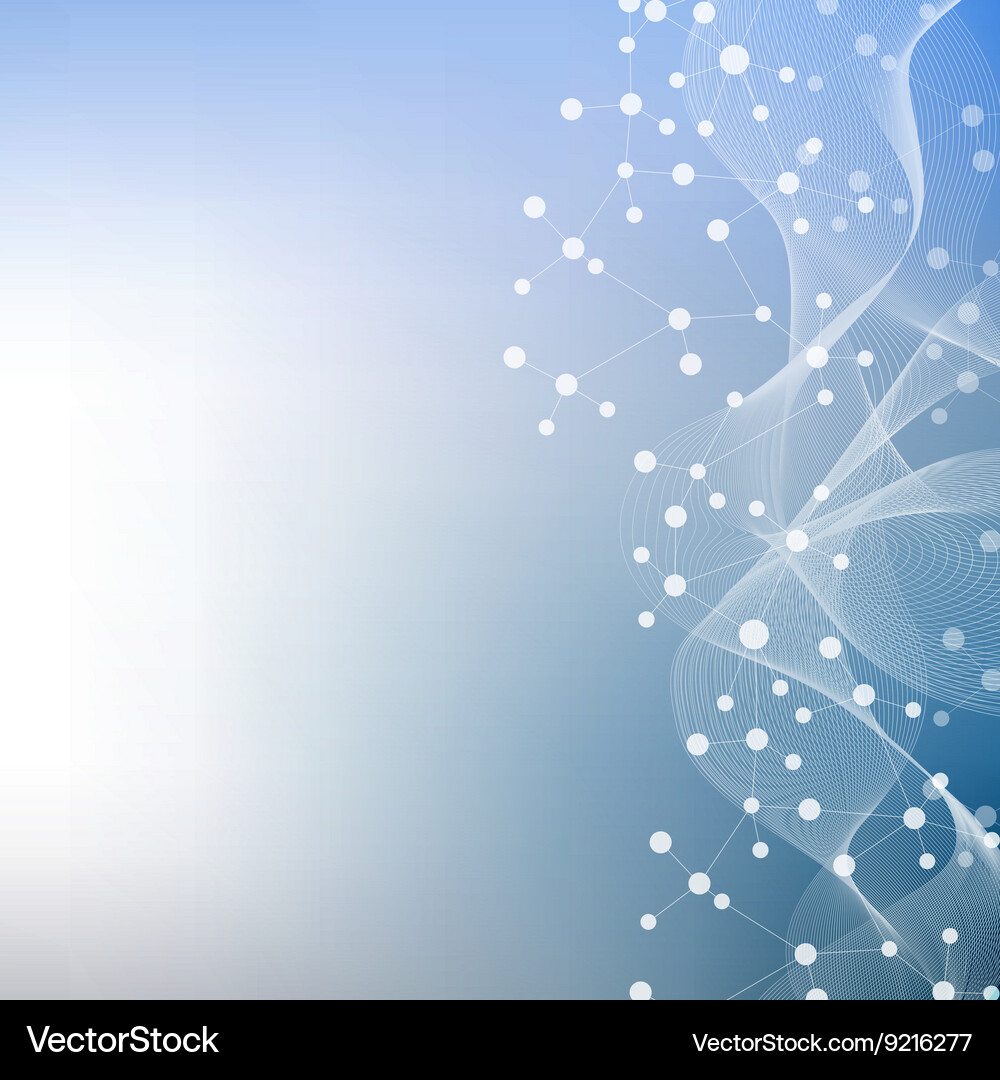 Molecule and communication with connected dots Vector Image