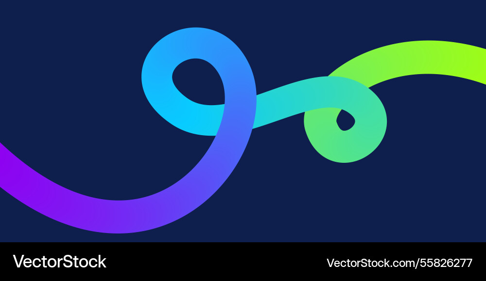 Template with colorful gradient squiggles shapes vector image