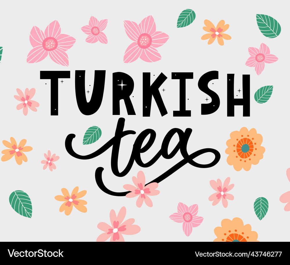 Turkish traditions of tea ceremony time Turkish traditions of tea ceremony time vector image