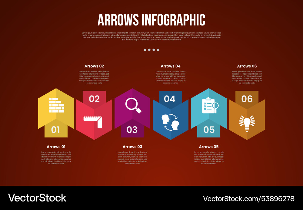 Arrows template infographic with arrow shape ups Arrows template infographic with arrow shape ups vector image