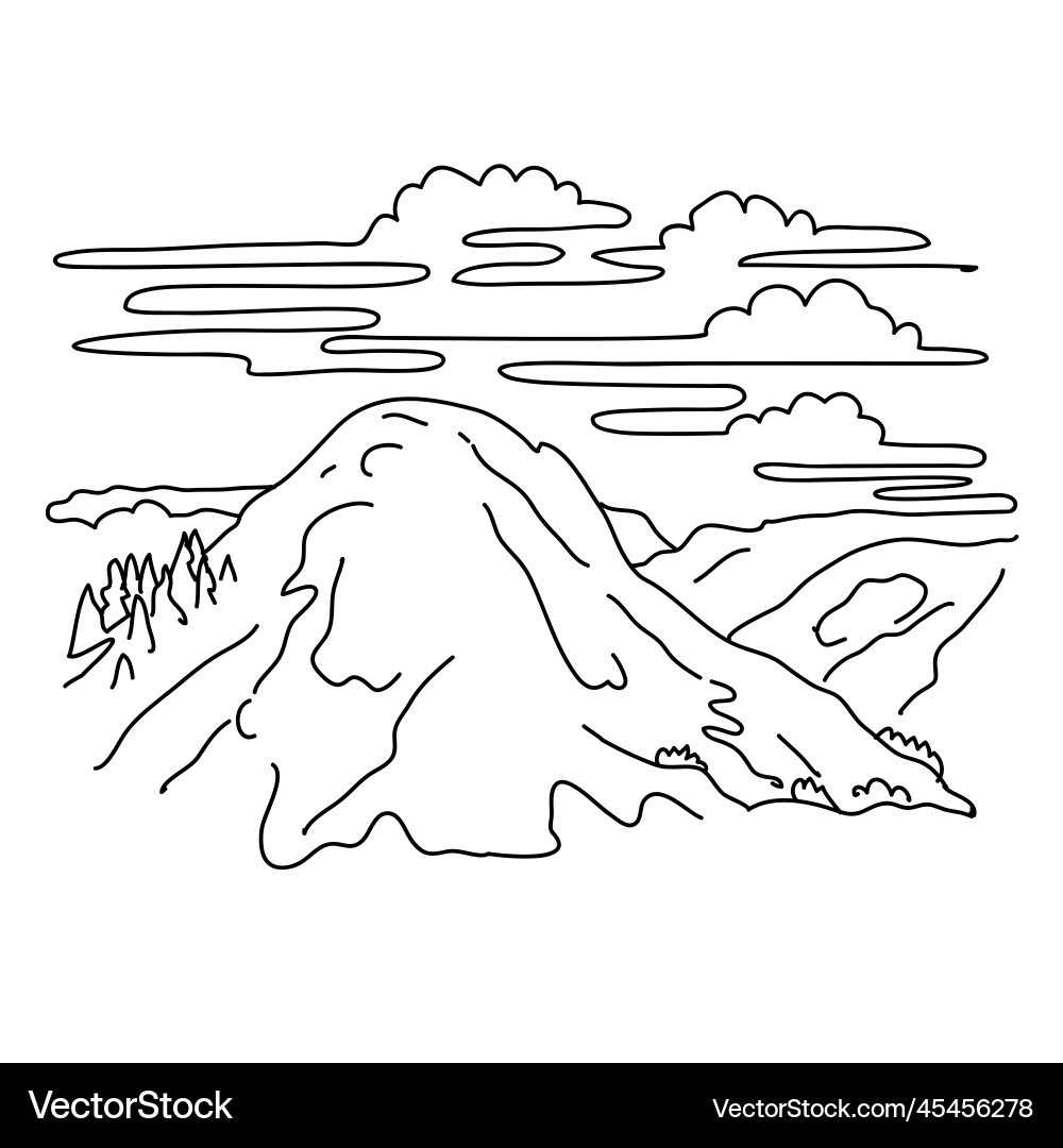 Clouds rest mountain in yosemite national park Clouds rest mountain in yosemite national park Vector Image