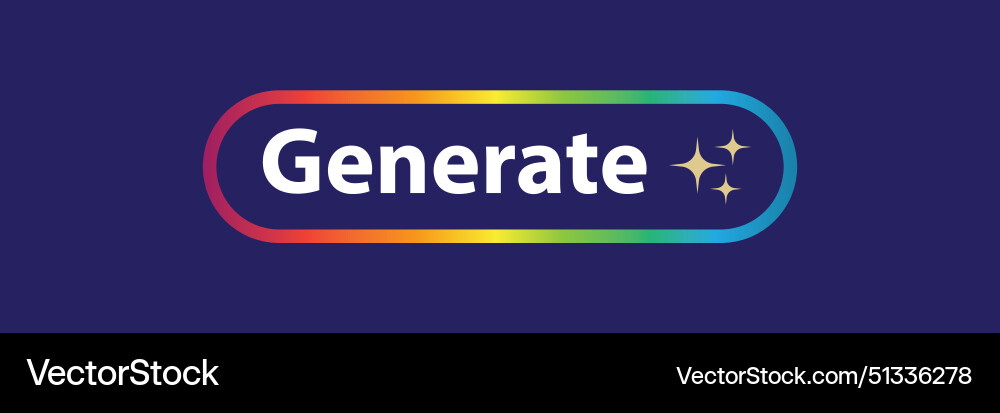Generate ai button llm artificial intelligence Generate ai button llm artificial intelligence vector image