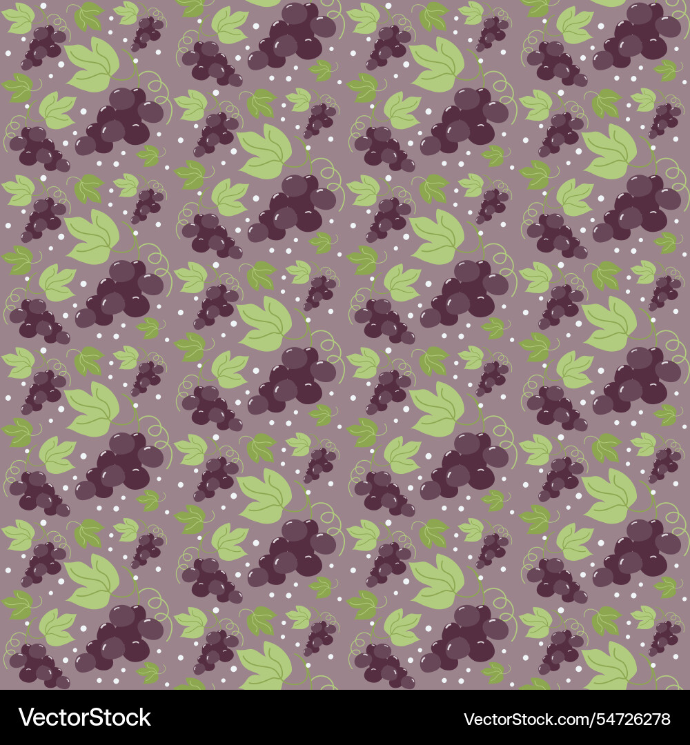 Vine seamless patterns red grape leaf Vine seamless patterns red grape leaf vector image
