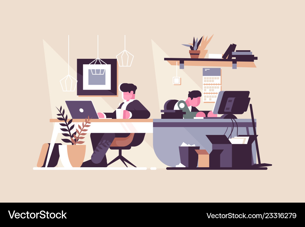 Creative office co-working center Creative office co-working center vector image
