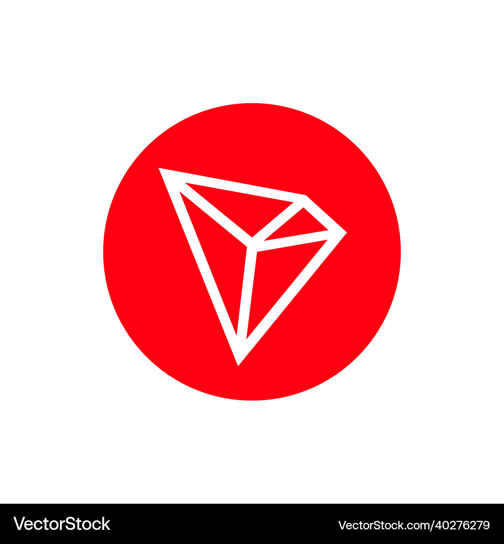 Tron TRX Cryptocurrency Icon – Royalty-Free Vector | VectorStock