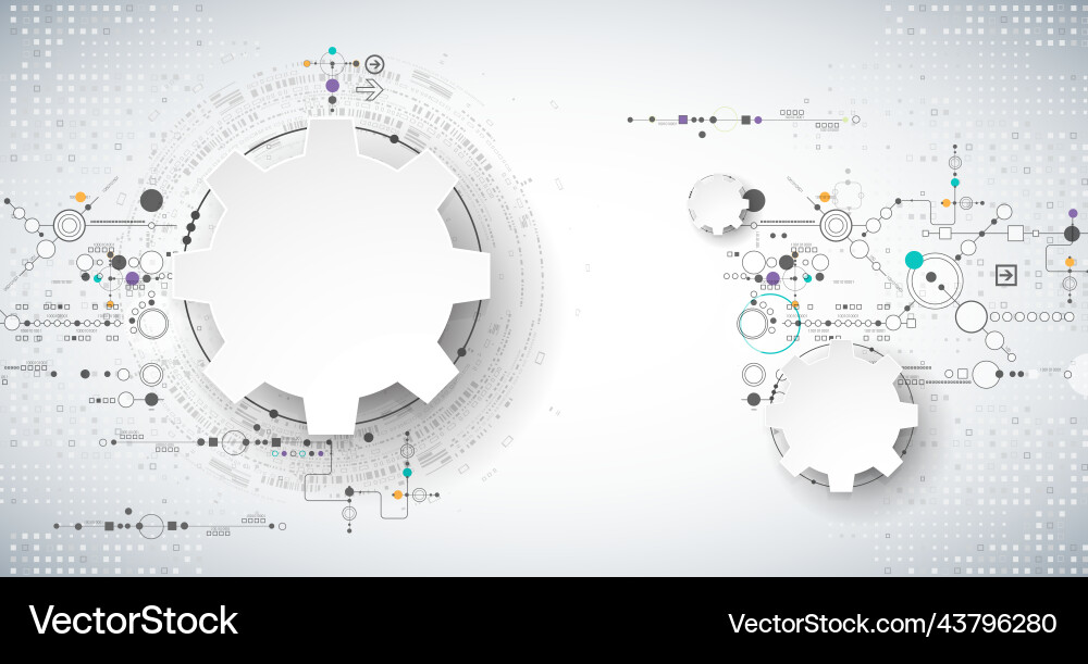 Abstract color digital communication technology Vector Image