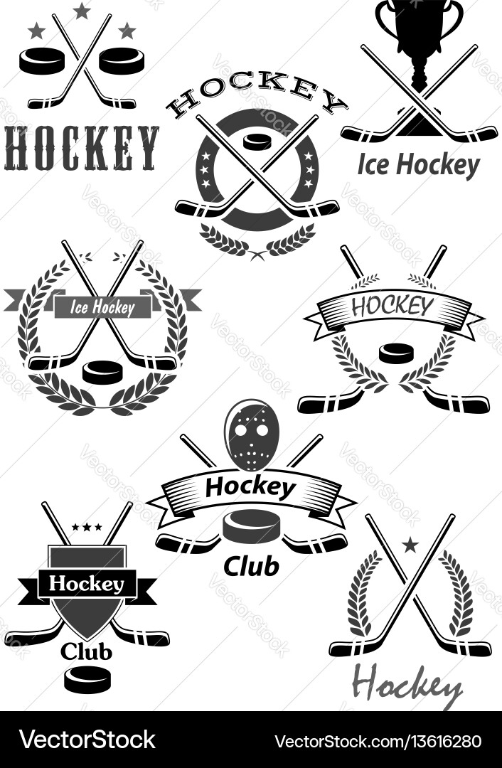 Hockey Awards & Emblems Vector Image