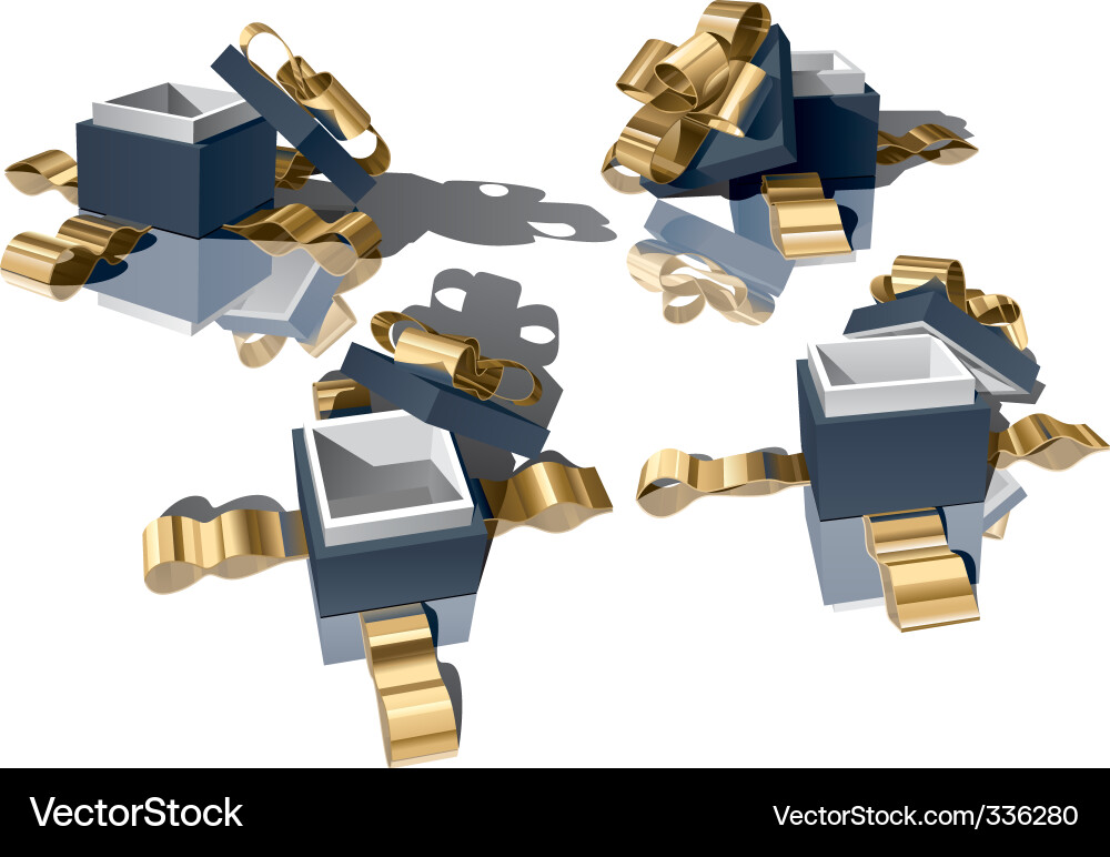 Set of open gift boxes Vector Image