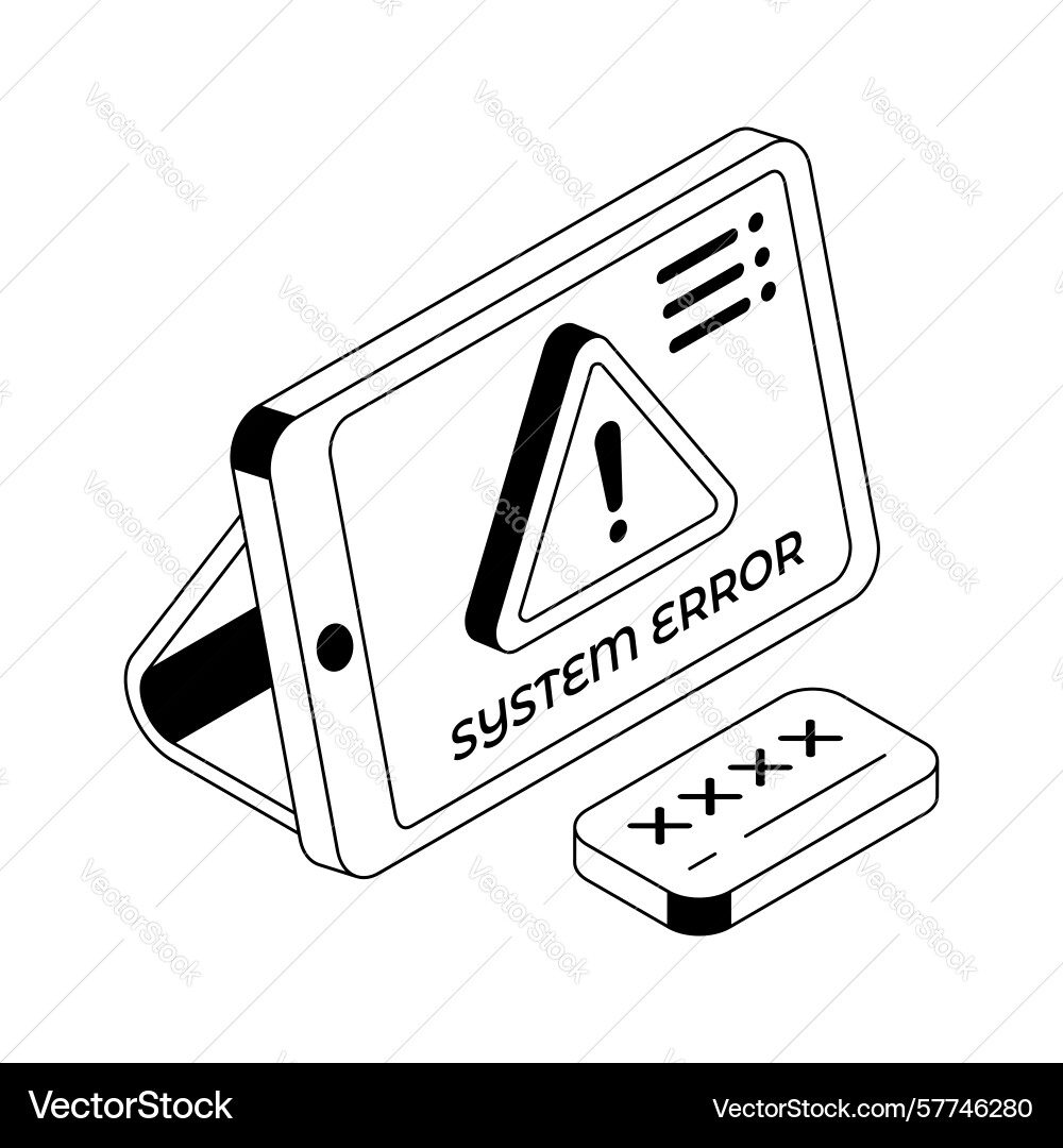 System error Vector Image