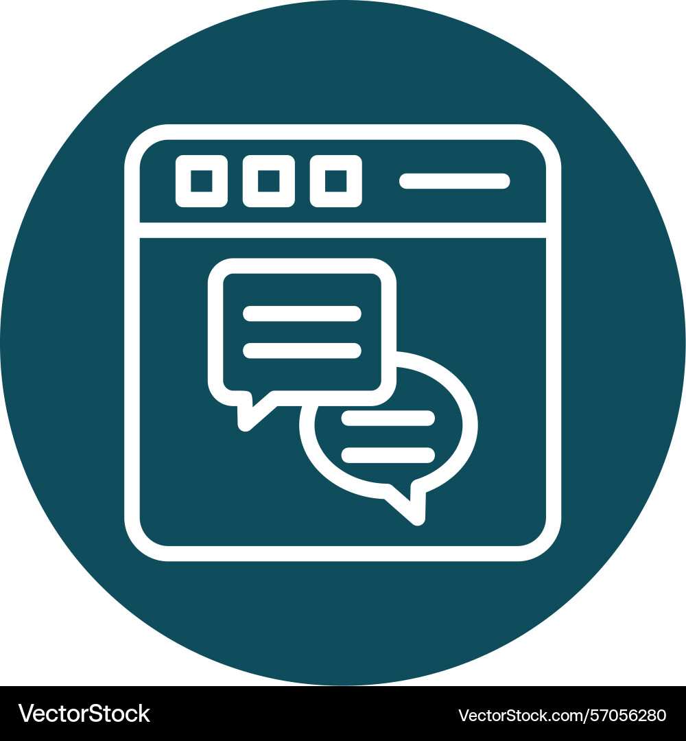 Talk line circle style icon design vector image