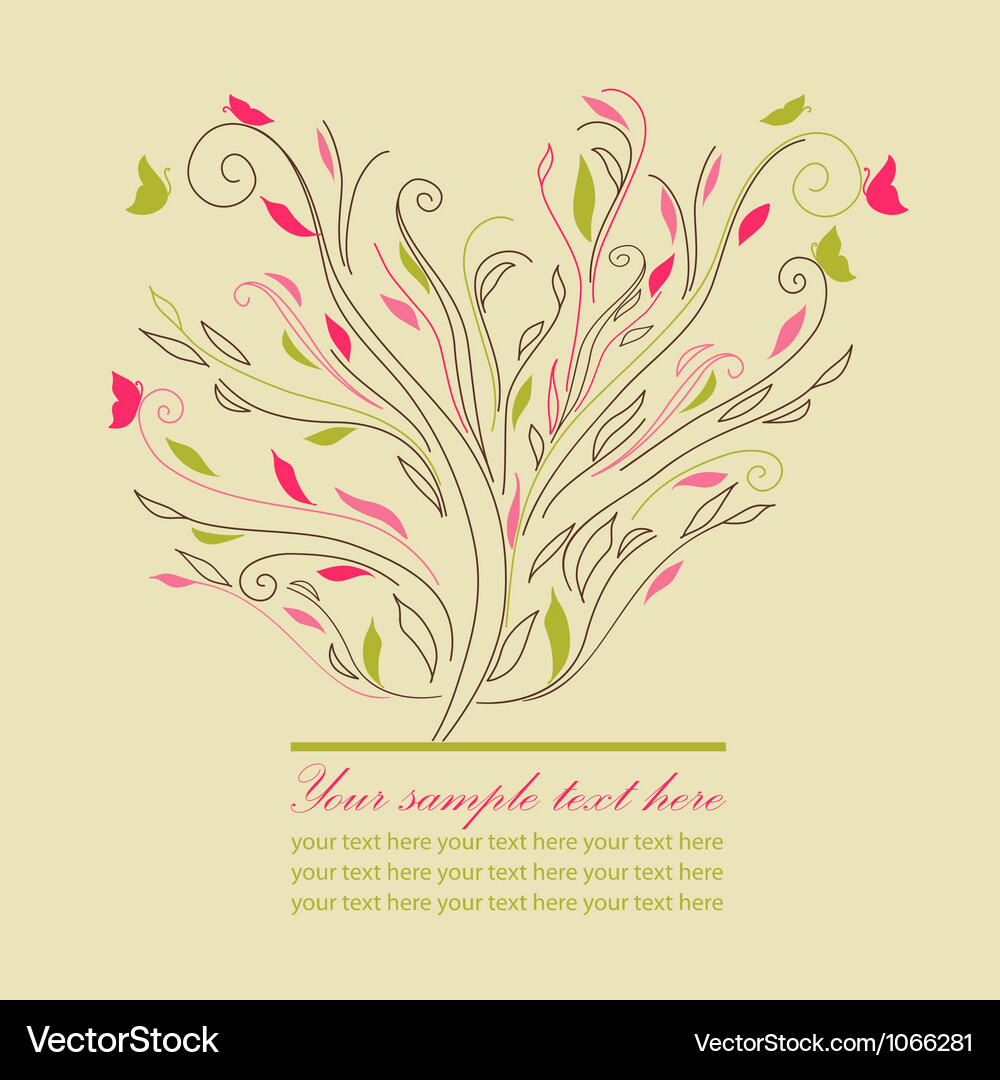 Background with tree Vector Image