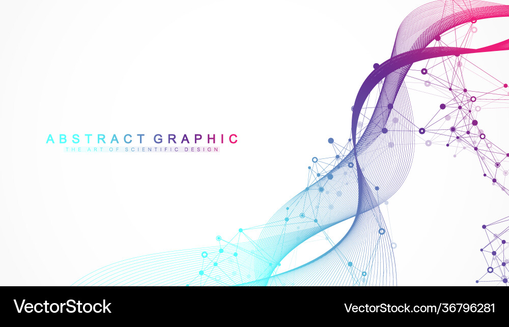 Geometric abstract background with connected lines vector image