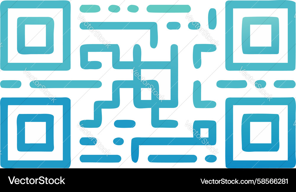 Modern QR Code Icon - Gradient Vector Image
