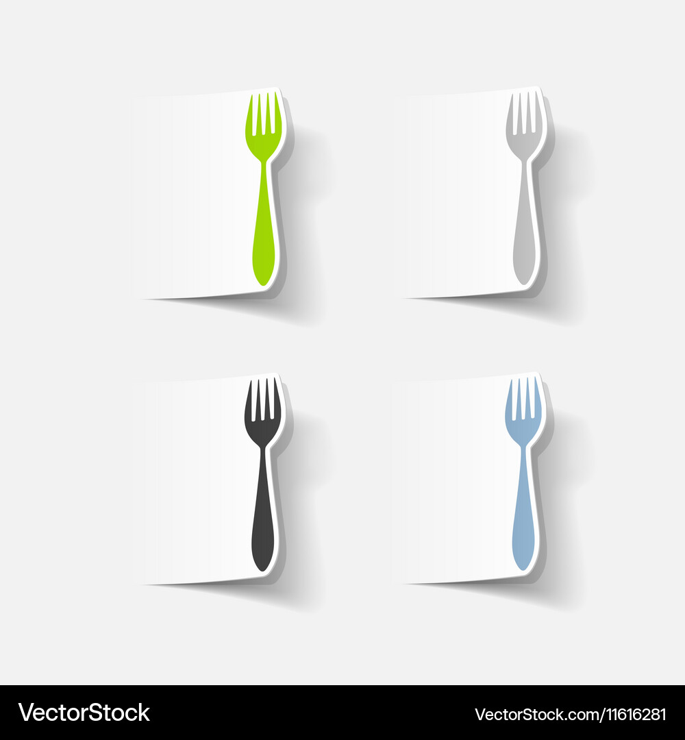 Realistic design element fork Vector Image