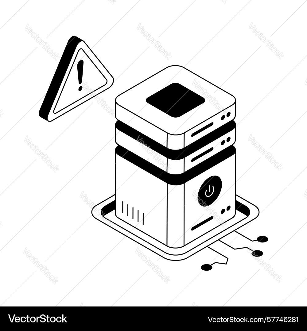 Server error Vector Image