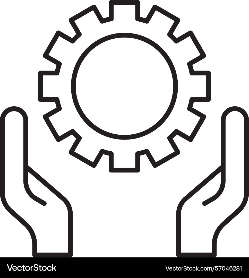 Tech support line icon design vector image