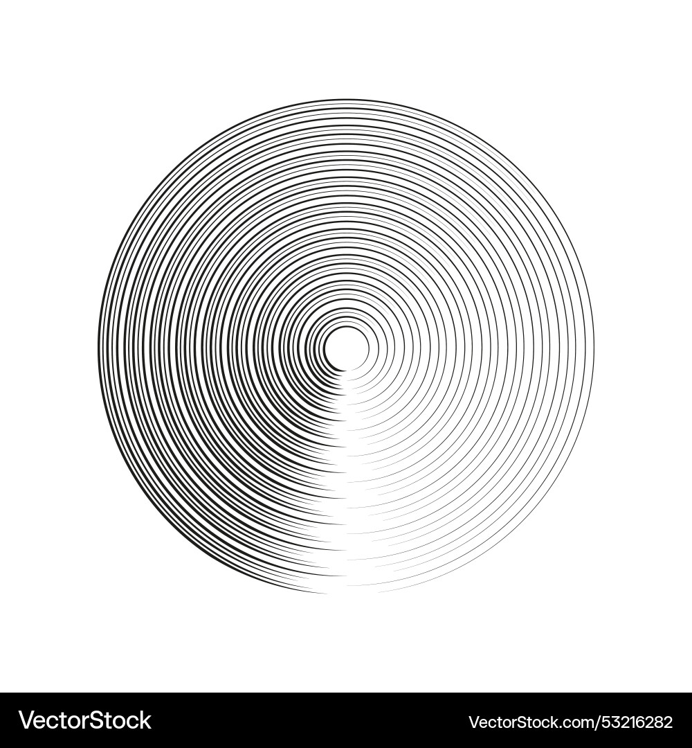 Abstract circular pattern concentric black lines Abstract circular pattern concentric black lines vector image