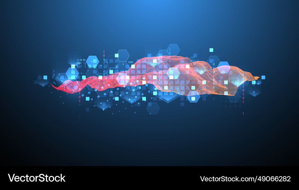 Abstract wave is made in a frame style Abstract wave is made in a frame style vector image